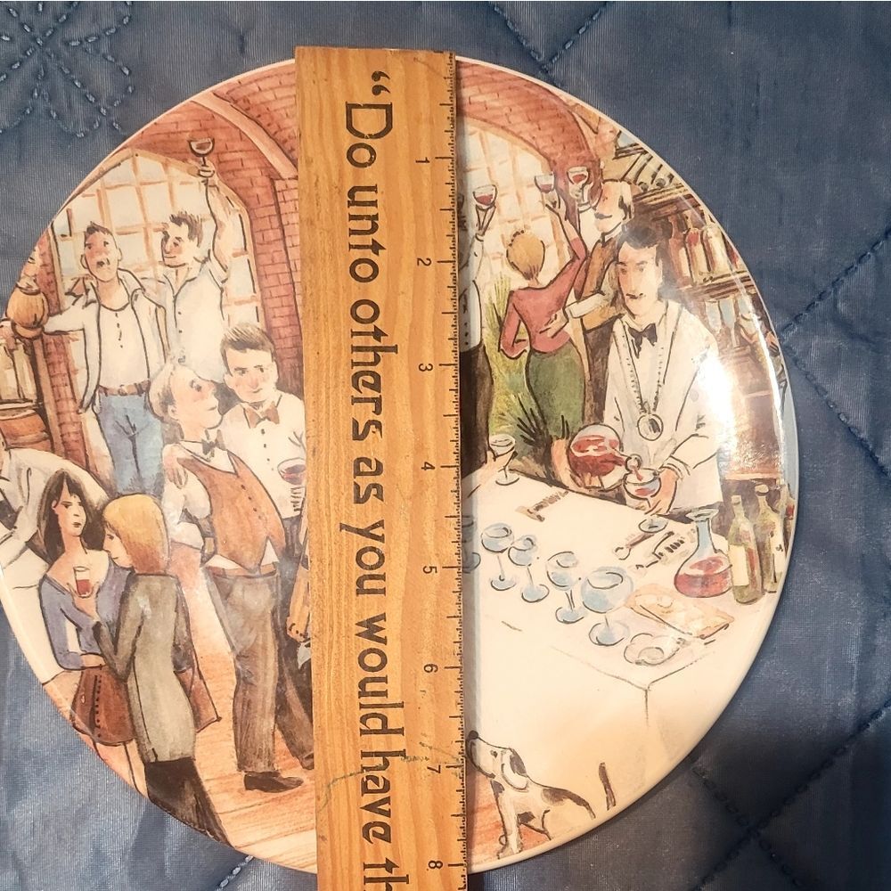 Vintage collector plate from the "Market Scenes" collection by Brunelli - Picture 5 of 5